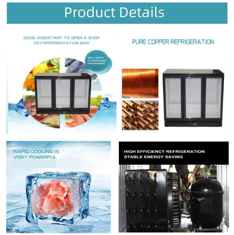 Lowest Price 3 Layers Beer Drink Bar Fridge Glass Door Beverage Display Mini Refrigerator with Compressor