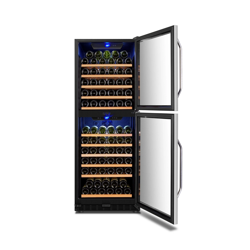 380L Double Doors Dual Zone Compressor Fan Cooling Wine Cooler