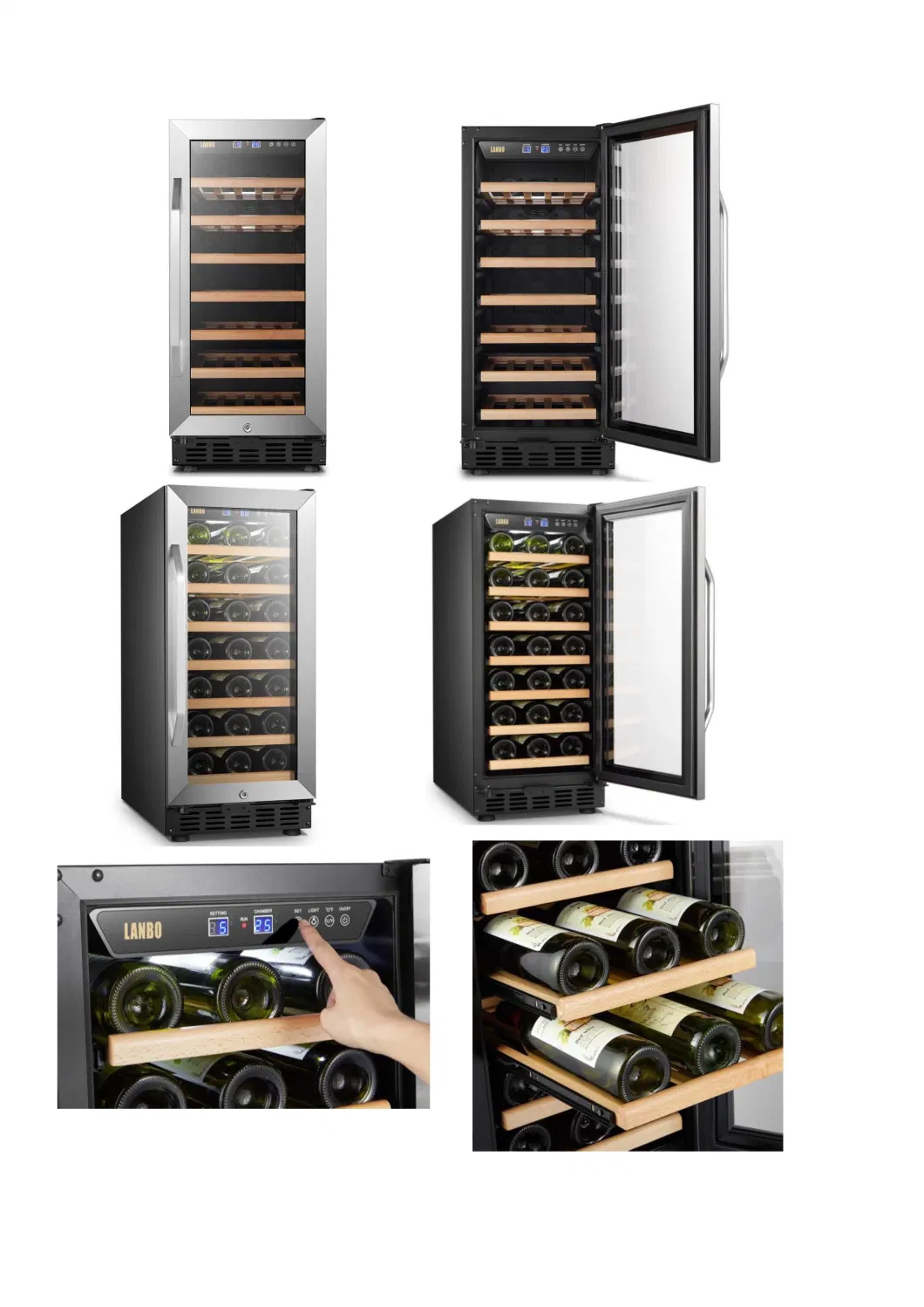 80L Single Zone Stainless Steel Door Refrigerator/Wine Cellar/Wine Cooler/Wine Fridge